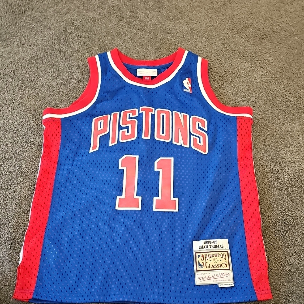 Mitchell & Ness Blue and Red Basketball Jersey